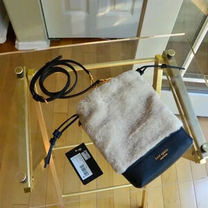 Kate Spade KE094 Eva Faux Shearling Bucket Phone Crossbody